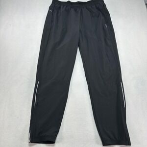 Skora Pants Mens Large Black Qwick-Dry Running Reflective Zip Ankle Athletic